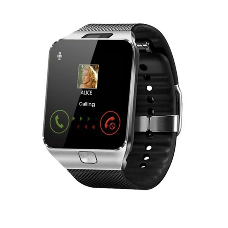 Bluetooth Новые смарт-часы DZ09 Smartwatch TF SIM Камера мужские и женские спортивные наручные часы для samsung huawei Xiaomi Android Phone - Цвет: Серебристый