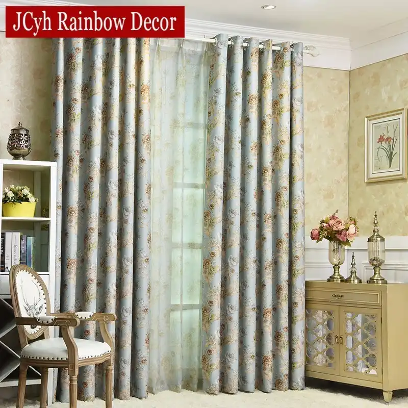 Luxury Blackout Curtains For Living Room Bedroom Window French