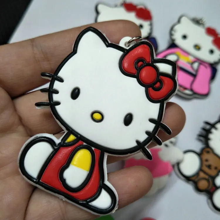 Double-Face Hello Kitty Cartoon Keyring - KawaiiMerch.com