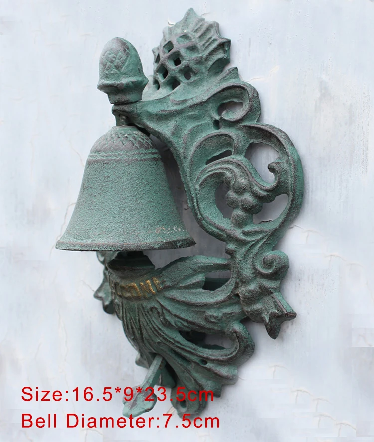 Европейские изделия из железа Ретро ананас логотип колокольчик внутренний двор домашнего интерьера настенные ручки