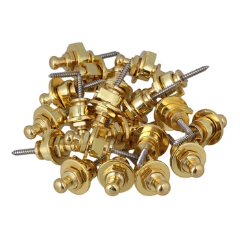 

Yibuy 40 Pieces Security Strap Lock Pins for Guitar Bass Replacement Gold
