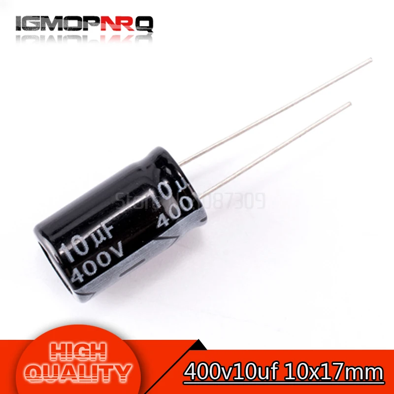 

20pcs/lot 400V10UF 10*17mm 10UF 400V 10*17 Electrolytic capacitor new original free shipping