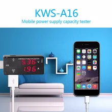 Мобильный тест мощности Профессиональный Интеллектуальный USB2.0 Напряжение Амперметр детектор емкость батареи тест er KWS-A16 Лидер продаж