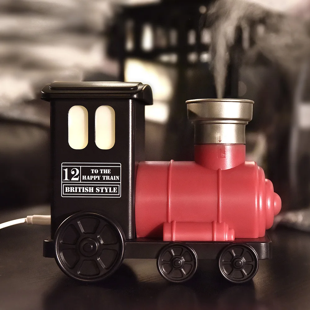 

Funny Oil Diffuser Ultrasonic train Humidifier USB LED Colorful Light Air Aroma Diffuser Aromatherapy Diffuser Mist Maker Fogger