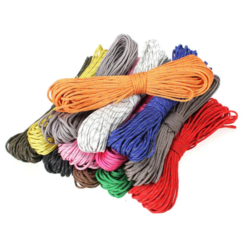 

10FT Reflective 550 Paracord Rope Mil Spec Type III 7 Strand Light Reflecting for Survival Parachute Cord Bracelets