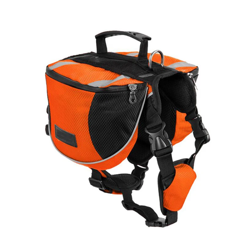 Задний рюкзак для домашних животных, рюкзак для больших собак, светоотражающая Регулируемая седельная сумка, переноска для Путешествий, Походов, для безопасности кемпинга - Цвет: OB