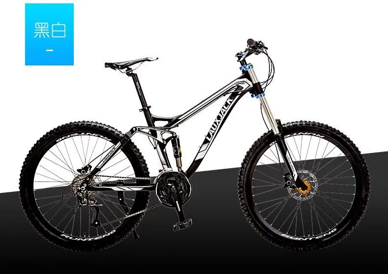 Sale Kalosse Full suspension   new cycling mountain bike   26er mountain bicycle   woman bike   24/27/30 speed  Hydraulic brakes 4