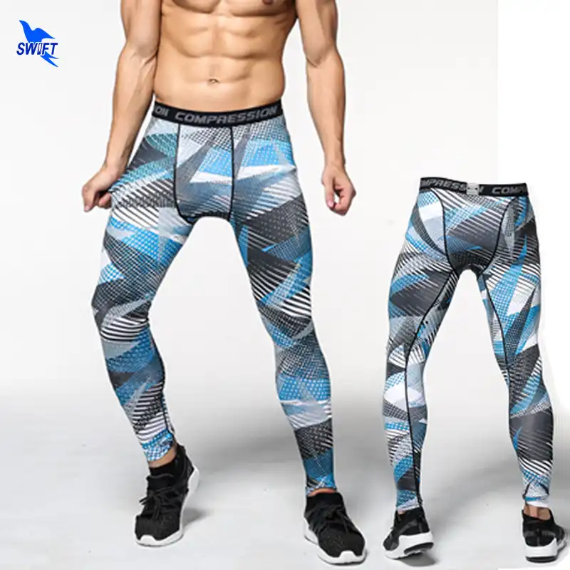 camo running tights mens