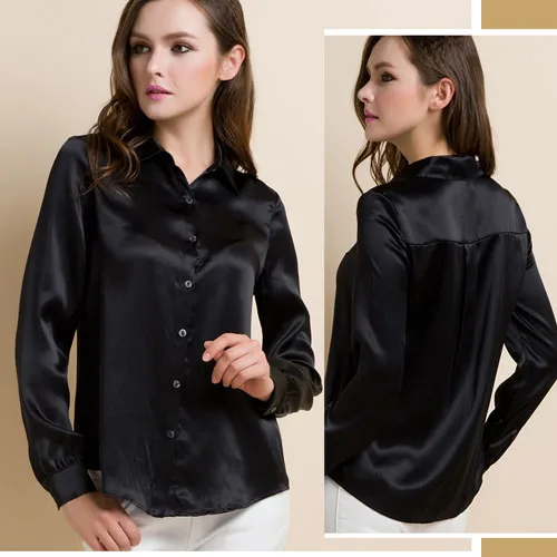Aliexpress.com : Buy S XXXL women Fashion silk satin blouse button ...