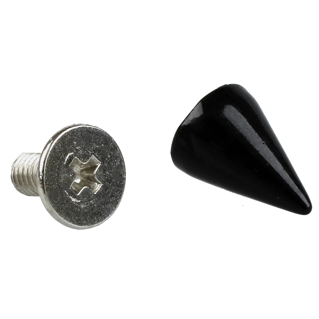 

Promotion 100 Black 10mm Bullet Studs Rivets Spikes Punk for Shoe Belt Bag Bracelet