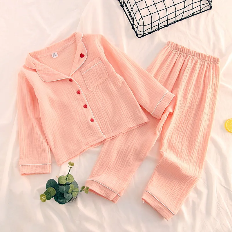 Girls Boys Pajamas Set Cotton Linen Soft Material Pyjama Enfant Girls