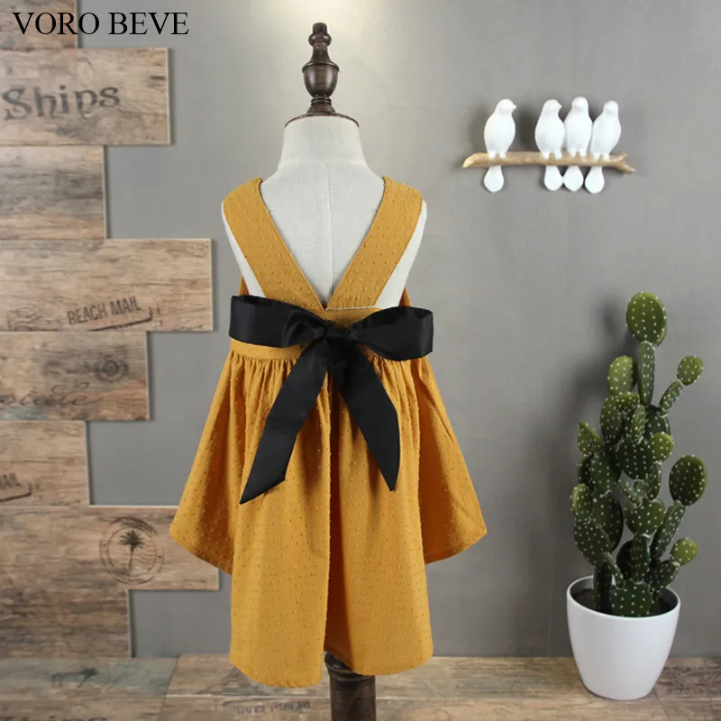 

VORO BEVE Summer Dresses 2017 Girls Clothes Vestidos Children dress Sleeveless Princess Dresses for Girls