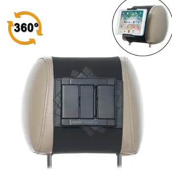 

WANPOOL Swivel Car Back Seat Travel Headrest Mount Holder for 5 -10.5 Inch Phones and Tablets, Black