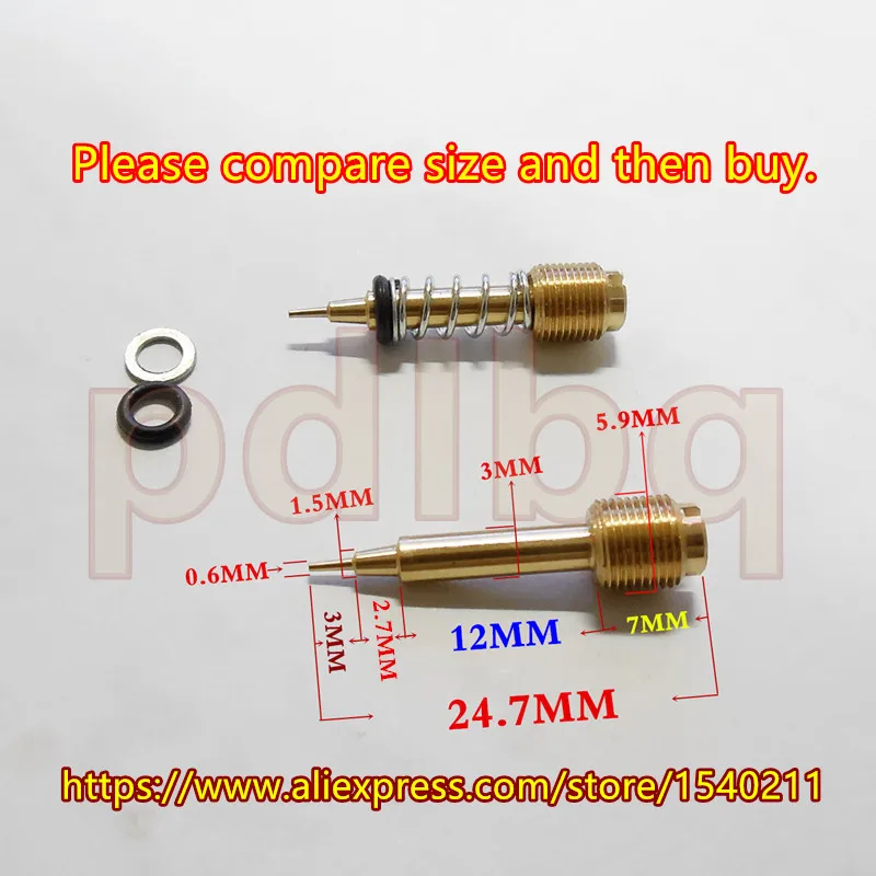 (2pcs / pack )YM Motorcycle carburetor fuel ratio adjusting screw Mikuni the carb air screw For