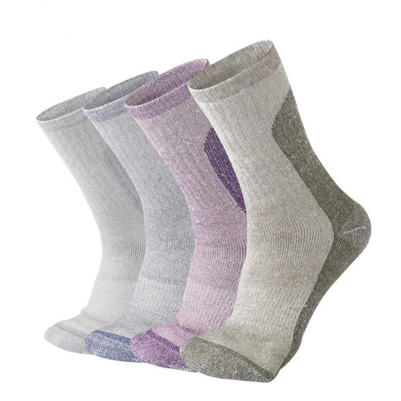 Skiing Socks Women 85% Wool Winter Outdoor Breathable Quick Dry Moisture Hiking Cycling Sport Snowboard Sockes Men