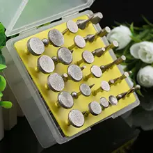 Outils de polissage, outil de ponçage au diamant, aiguilles revêtues petite tête rotative, pointe de bavure, tige de meulage, bijoux, alliage, 50 pièces