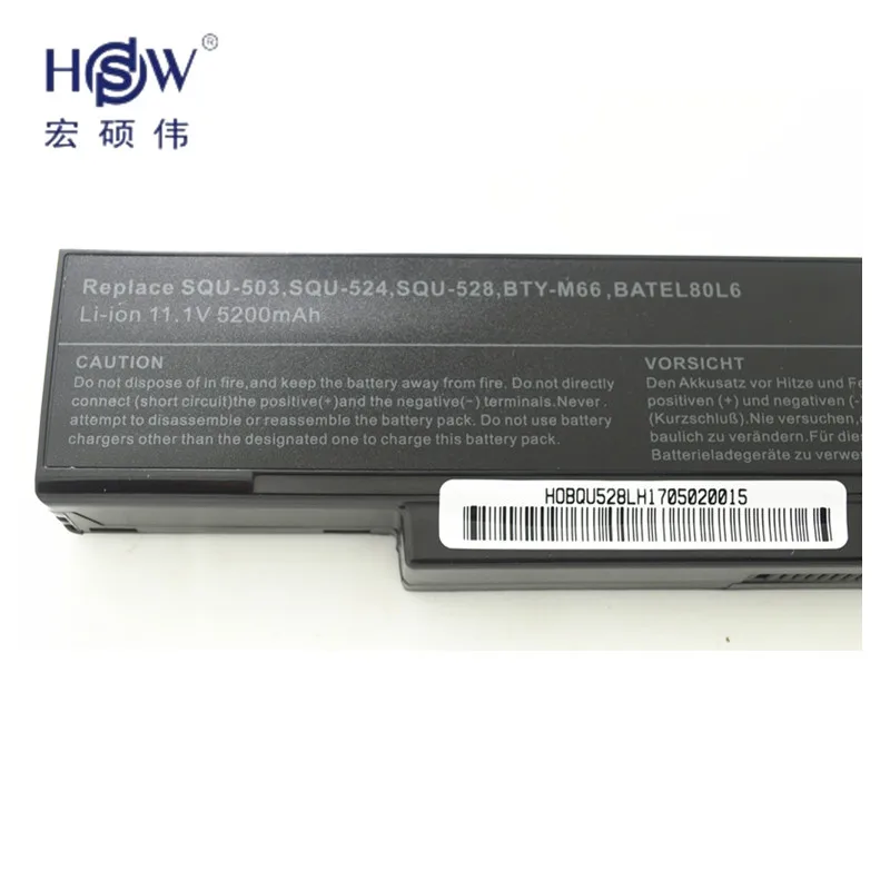 HSW 6 ячеек Аккумулятор для ноутбука MSI GX633 GX633X GX640 GX640X GX675 GX675X GX677 GX677X GX720 GX720X GX730 GX730X GX740 акумуляторная батарея