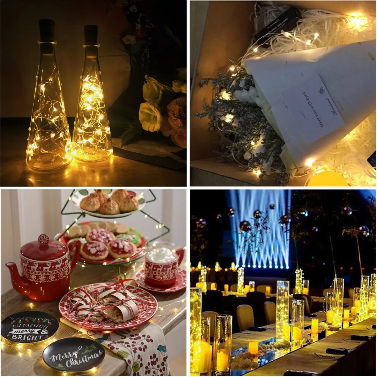 6pcs Wine Bottles String Lights Fairy Light LED Bottle Cork Light LED String Light Home Garland Fairy Party Decoration D40