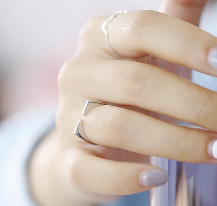 RI164 Cute Rings 100% 925 Sterling silver Jewelry  Vintage Adjustable rings for women gift