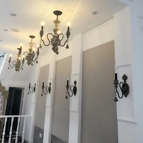 Примитивные Walkway & крыльцо смолы настенные светильники Ретро прохода балкон