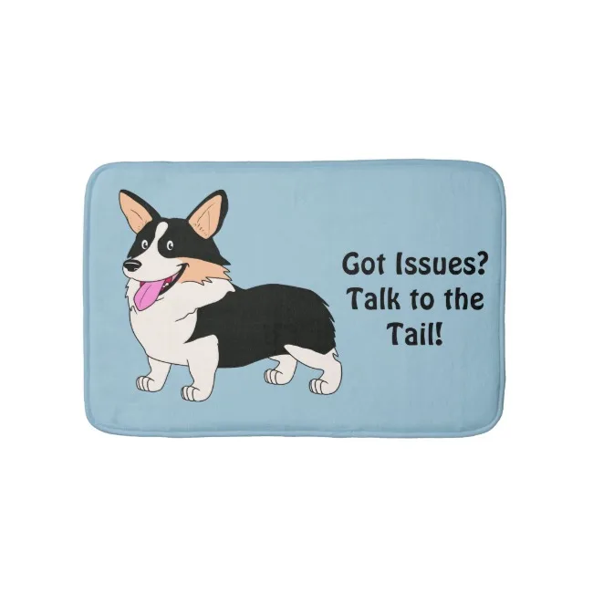 Bicara Ke Ekor Tricolor Corgi Anjing Keset Kamar Mandi Tikar