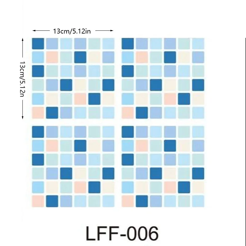 Средиземноморский стиль ретро плитка ванная кухня мозаика 4 шт. марокканские арабские настенные наклейки кухня щиток самоклеющиеся - Цвет: lff006
