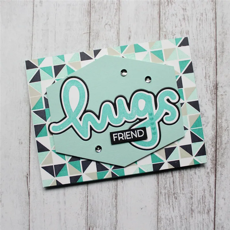 

Naifumodo Letter HUG Metal Cutting Dies Christmas Dies Scrapbooking And Card Making Album Stencil Crafts Dies Embossing Cuts