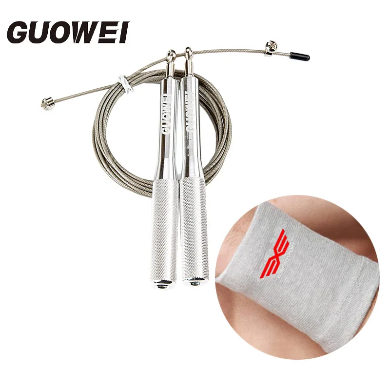 GUOWEI Professional Speed Jump Rope With Ball Bearing Metal Handle with