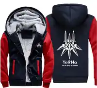 New NieR:Automata Hoodie Game yorha 2B Coat Jacket Winter Men Thick Zipper NieR Automata Sweatshirt