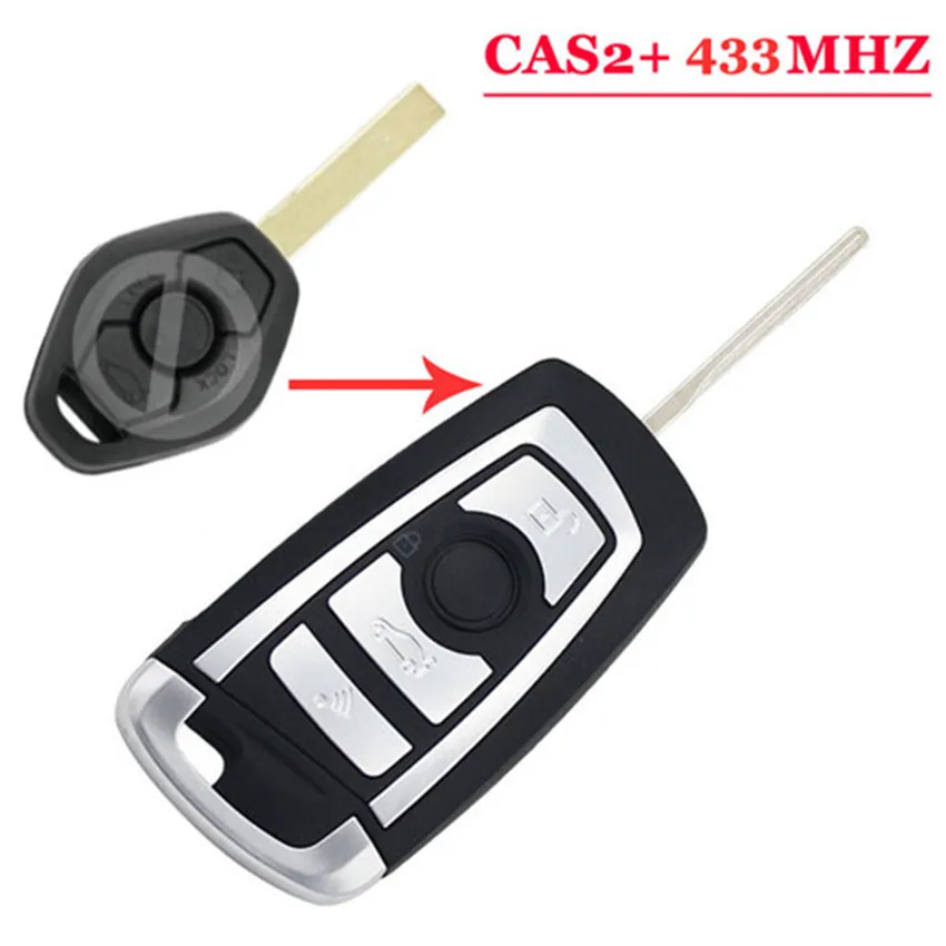 (1 шт.) 3 кнопки 433 МГц Складной флип-пульт дистанционного ключа для BMW 3 5 6 серия E93 E60 Z4 X5 X3 CAS2 HU92 лезвие