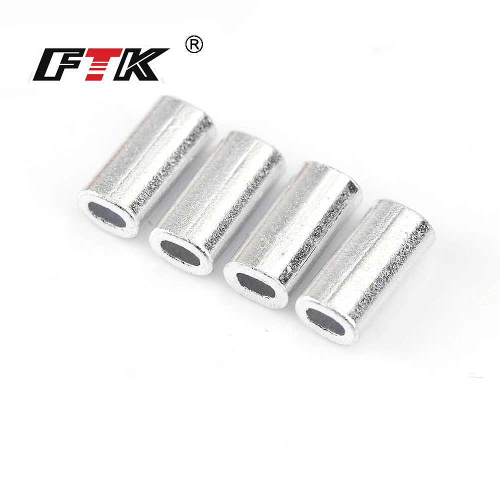 

FTK 1 Pack 1.4# 1.6# 1.8# 2# Fishing Swivel Copper Double Sleeve Fishhook Lure Connector Terminal Pesca Fishing Tackle