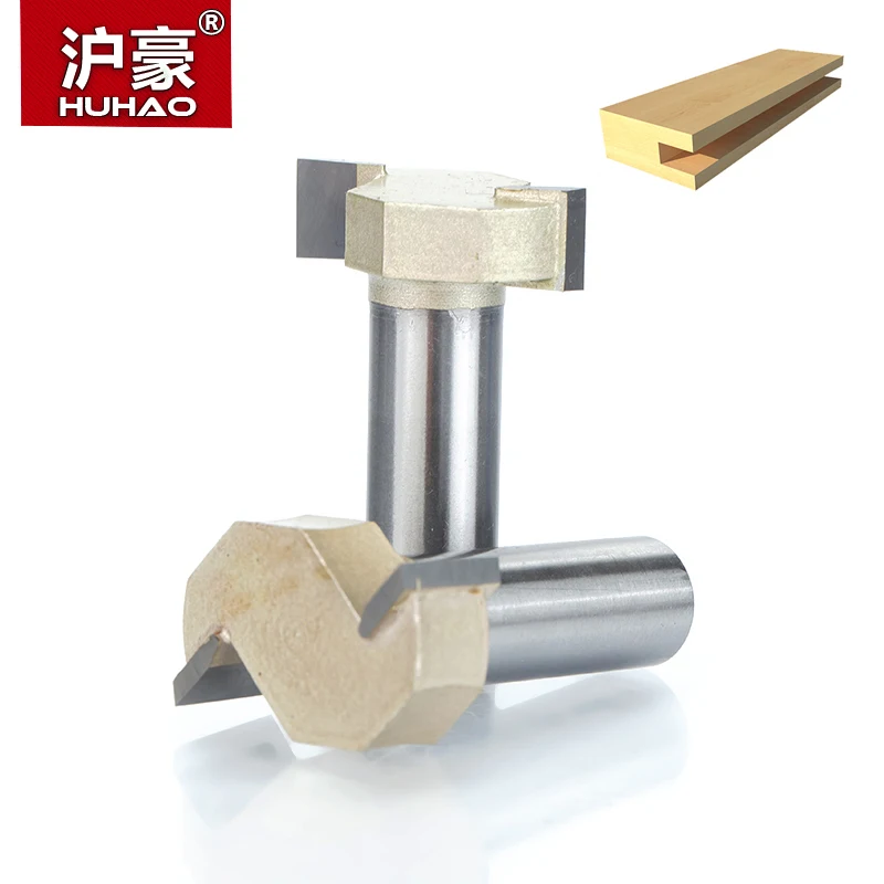 HUHAO 1pcs 1/2&quot Shank T type slotting cutter woodworking tool 2 Flute router bits for wood Rabbeting Bit endmill milling | Инструменты