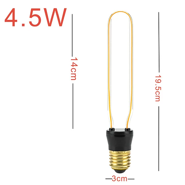 Ретро винтажный светодиодный светильник E27 220 в 240 В Мягкий Светодиодный светильник накаливания 4 Вт 4,5 Вт внутренний декоративный светильник необычные дизайнерские лампочки теплый желтый - Испускаемый цвет: JH-T