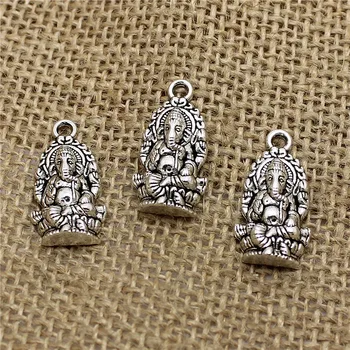 

Free Shipping 30Pcs Tibetan Silver color Elephants Charms Pendants 14*27mm For Jewelry Making Craft DIY T0479