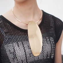 MANILAI модное геометрическое ожерелье из сплава для женщин, длинные Подвески с кругами, эффектное ожерелье с блестящей поверхностью, ювелирное изделие