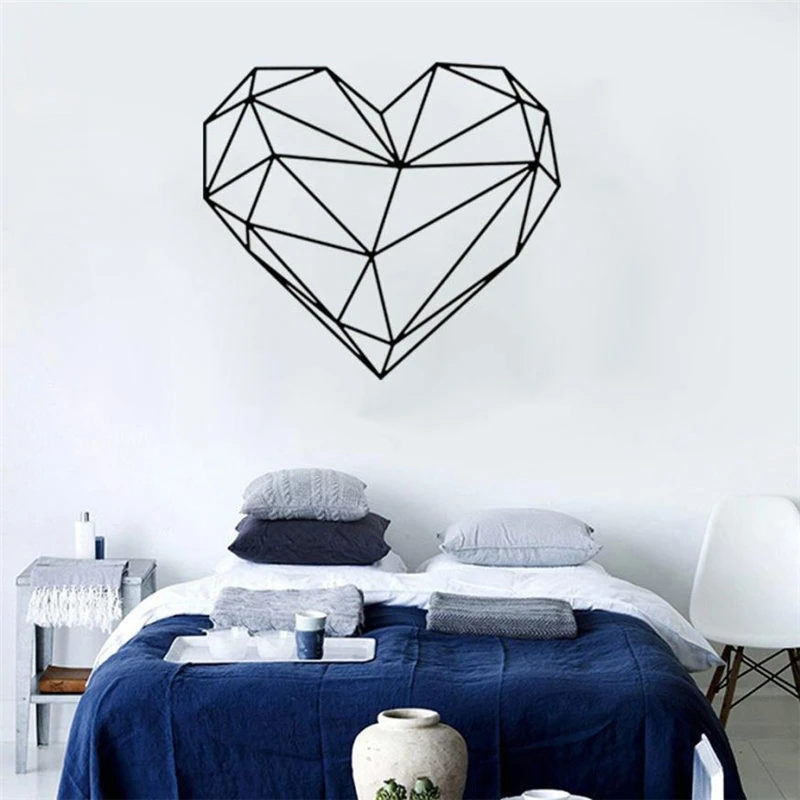  Valentines Day Love Geometry Window Wall Sticker Mural Decor Decal Removable Resistant Removed Home Decor C0501#30             04