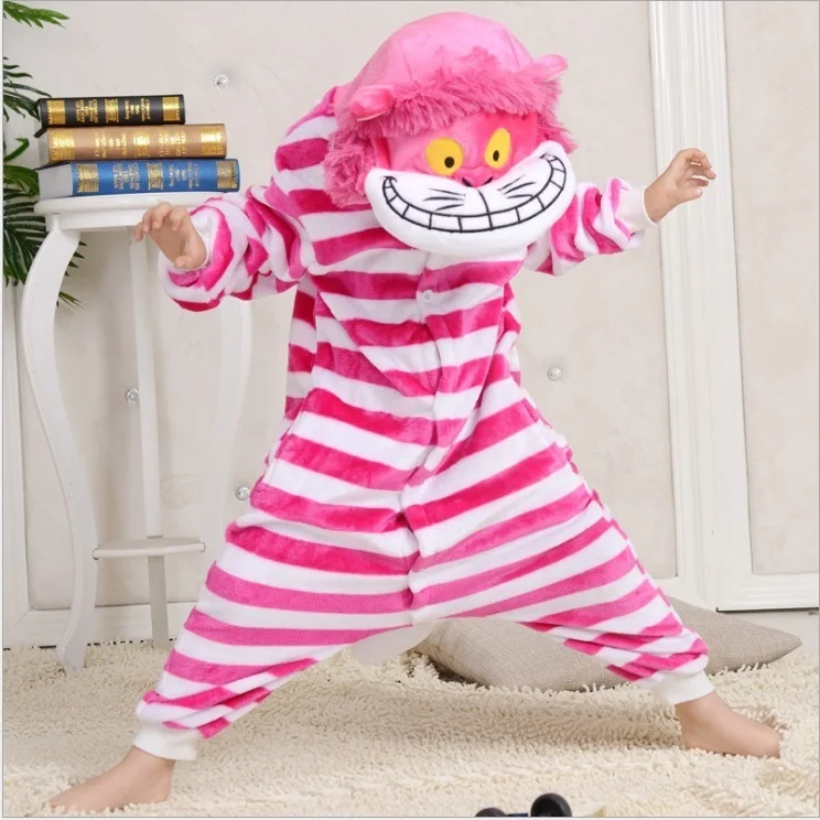 

Children Christmas Sleepsuit Cheshire Cat Pajamas Onesie Animal Rompers Womens Jumpsuit Cartoon Cosplay Costumes Pyjama