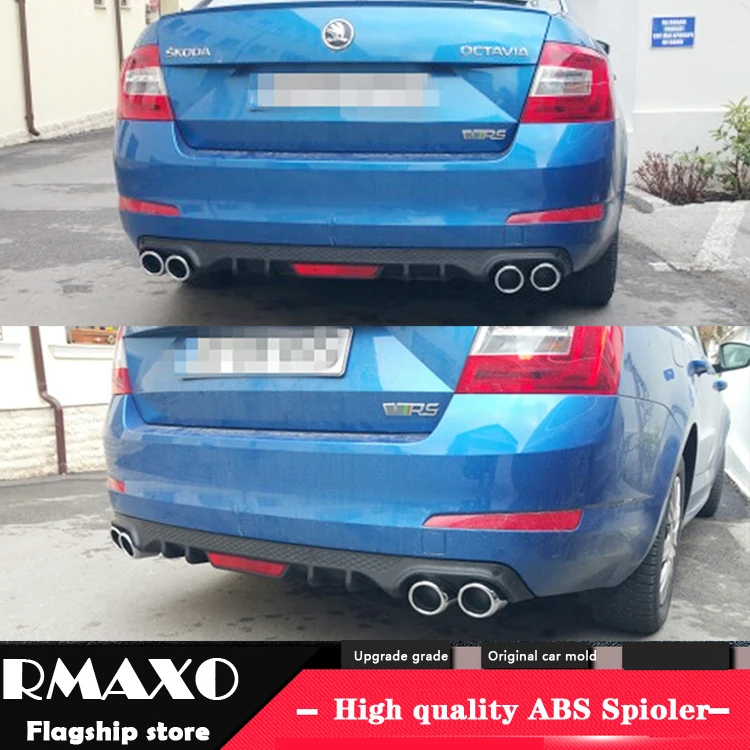 

For Skoda Octavia ABS Rear Bumper Diffuser Bumpers Protector For 2017-2018 Octavia Body kit bumper rear lip rear spoiler