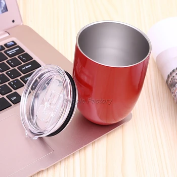 

100PCS Colors wine cup 10oz Wine Glasses 304 Stainless Steel Double Wall Vacuum Insulated Cups Red Wine cups