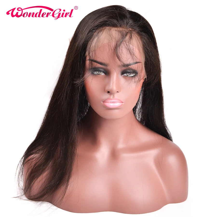 Wonder girl Pre Plucked 360 Lace Frontal Closure With Baby font b Hair b font Brazilian