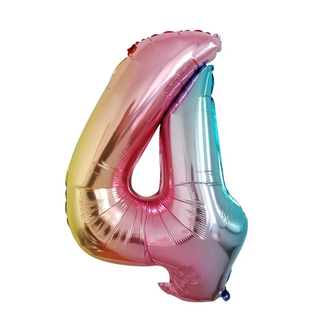 Воздушные шары с цифрами на день рождения, 32 дюйма, воздушные шары из фольги на день рождения, вечерние детские украшения, 13 шт., переливающиеся воздушные шары с цифрами - Цвет: Number Balloon 5