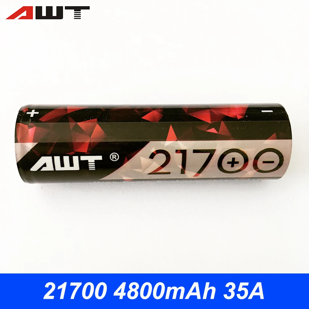 

AWT 21700 Battery 35A 4800mAh Lithium Rechargeable Battery for Voopoo SMOK Eleaf IJOY Vaporesso Armour Pro Vape Mod Battery D007