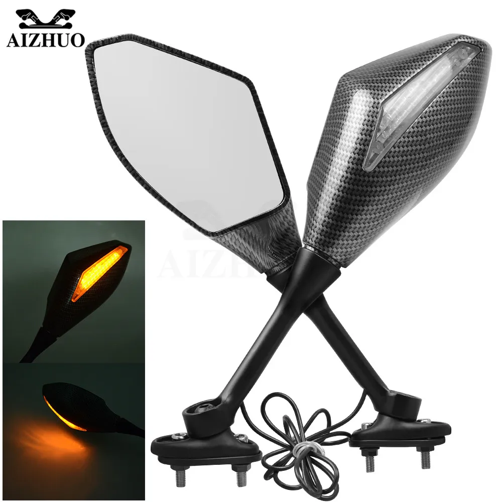 

Motorcycle Rearview Mirror Side Mirror Turn Signals LED Lights for SUZUKI Bandit 650S GSF1200 GSF1250 650 BANDIT GSX1400 650F