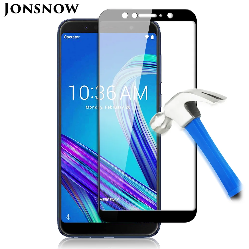 KOC3484_1_Full Screen Coverage Tempered Glass for Asus Zenfone Max M1 Plus ZB601KL