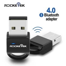 Rocketek Wireless USB Bluetooth Dongle Adapter 4.0 Music Stereo Headset Compatible Receiver Bluetooth Transmitter for Computer