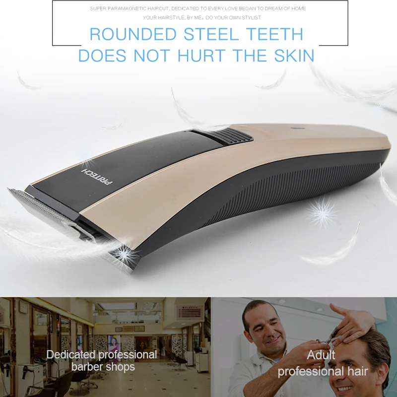  PRITECH Men's Electric Hair Clipper Professional Hair Cutting Machine Rechargeable Hair Trimmer For