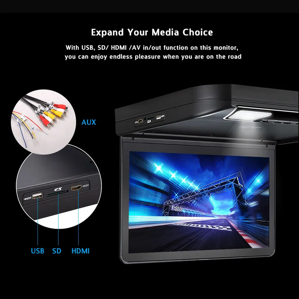 13,3 дюймов крыша DVD плеер с MP5 ИК/FM передатчик HDMI