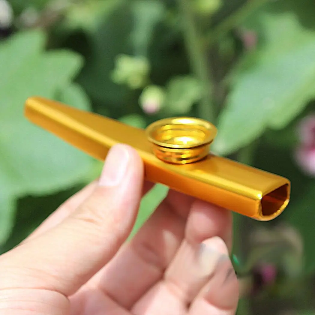 Простой дизайн легкий kazoo алюминий сплав металла для гитара Музыка инструмент для любителей музыки 12*2,5 см 6 цветов