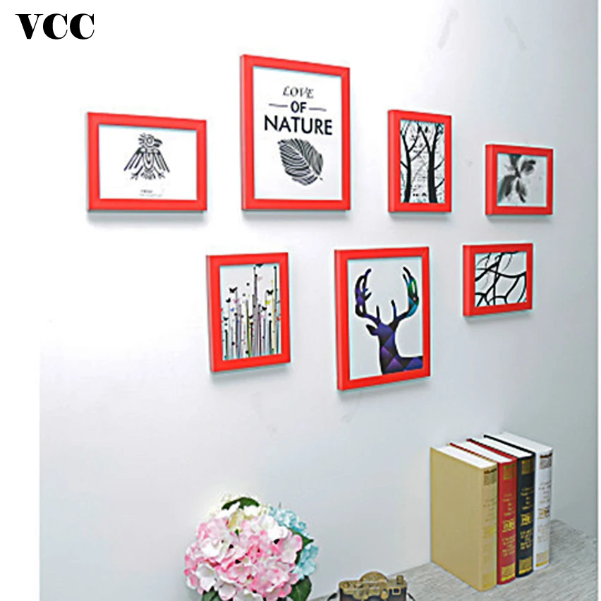 Online 7 Pcs Klassische Foto Rahmen Für Wand Hängen Bilderrahmen Foto 7 10 Zoll Wand Kunst Hochzeit Paar Empfehlung Bilder rahmen