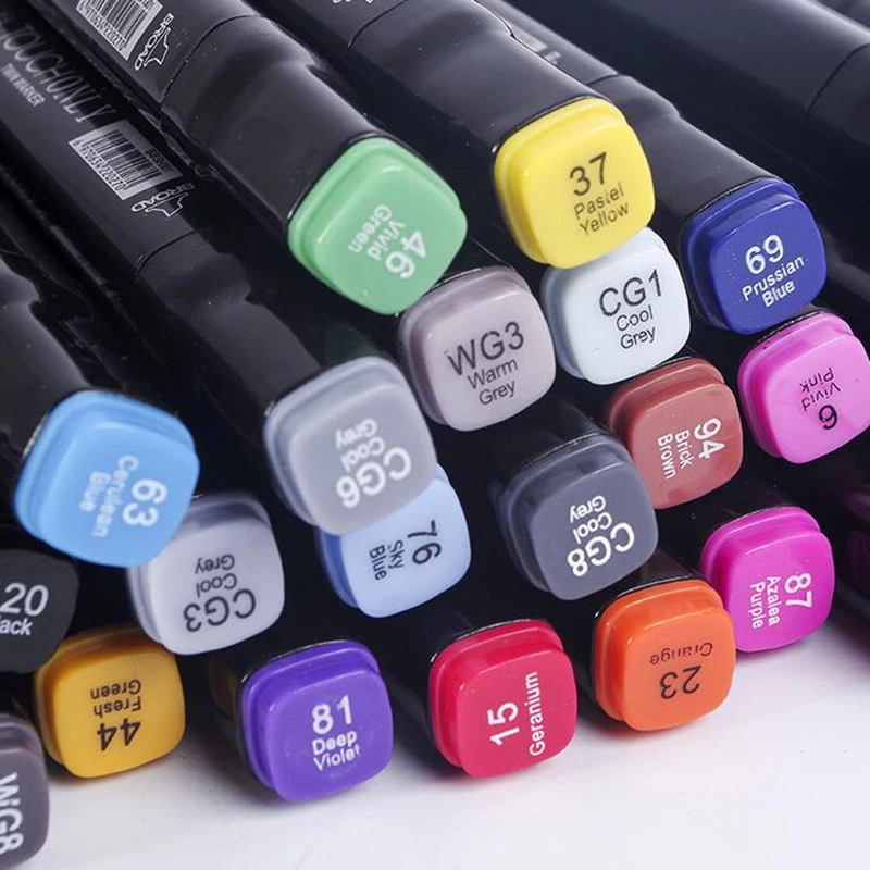 1 Pcs Single Art Marker Black Acrylic Dual Head Alcohol Based